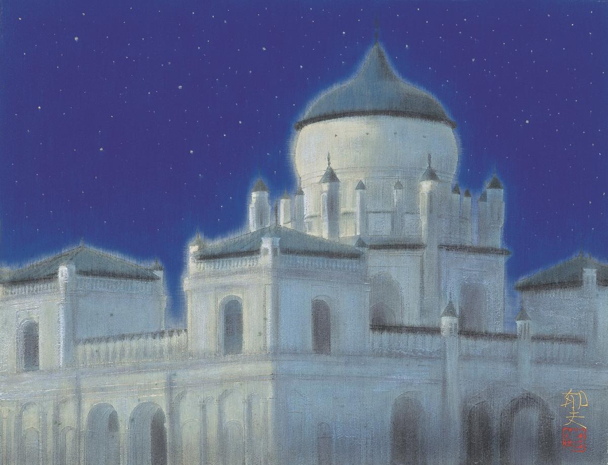 絵画 ブルーモスクの夜