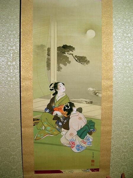 上村松園 《月下歌吟図》 1910年頃