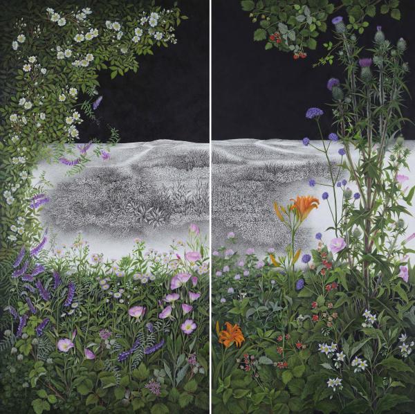 山本澄江「MY LANDSCAPE 祈りの道―野の花讃歌―[陽春][夏]」