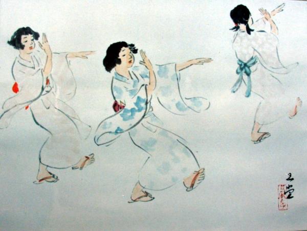 川合玉堂《盆踊》1956年