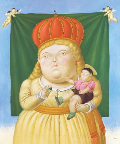 フェルナンド・ボテロ《コロンビアの聖母》1992年　油彩／カンヴァス