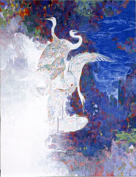 市野龍起「白鷺」1990年　古川美術館蔵