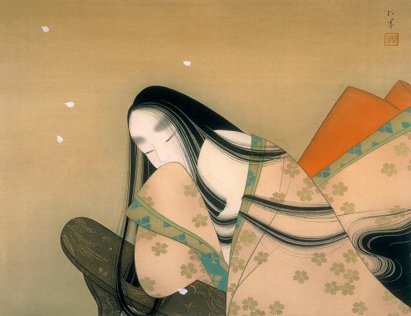 名画複製　上村松園［風］紙本　限定300部／第46番 共箱！ 特別展 上村松園生誕150年記念 上村松園と鏑木清方 -届けたいのは