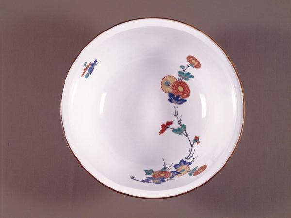 柿右衛門菊絵大鉢 江戸時代中期