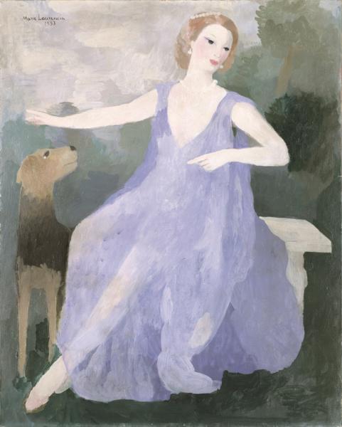 マリー・ローランサン 《ヴァランティーヌ・テシエの肖像》 1933 年 油彩／キャンヴァス ポーラ美術館
