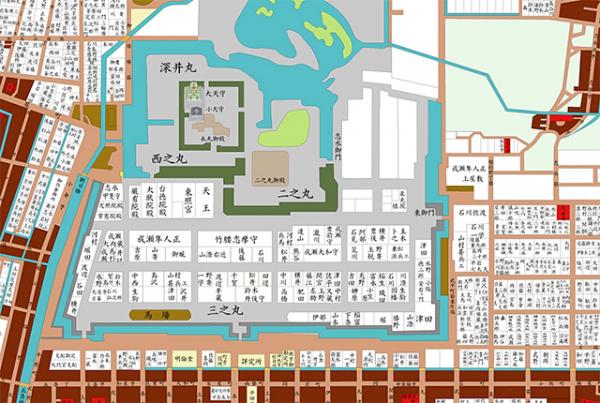 江戸時代の名古屋城図　出典：Network2010