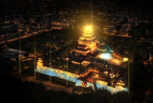 名古屋城夜間ライトアップ「Be GOLD」