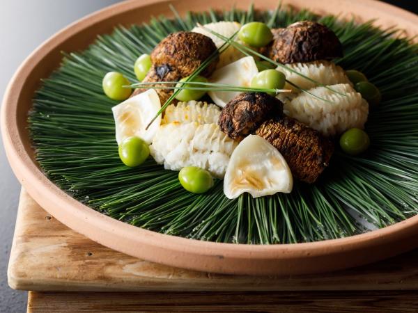 Conger eel and matsutake mushroom kaiseki course