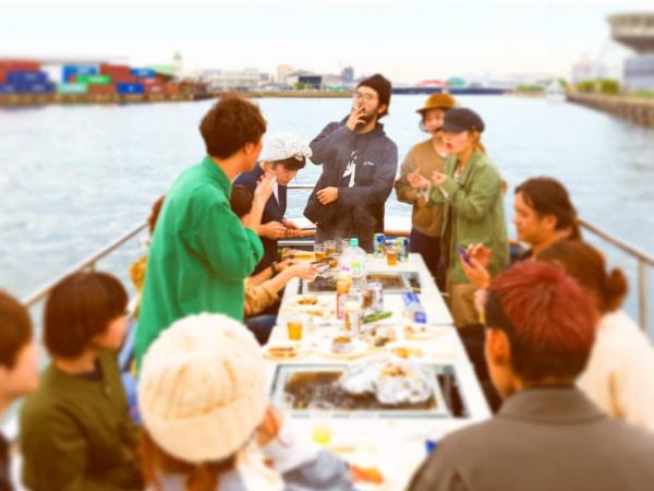 名古屋船上BBQクルーズ BBQの様子