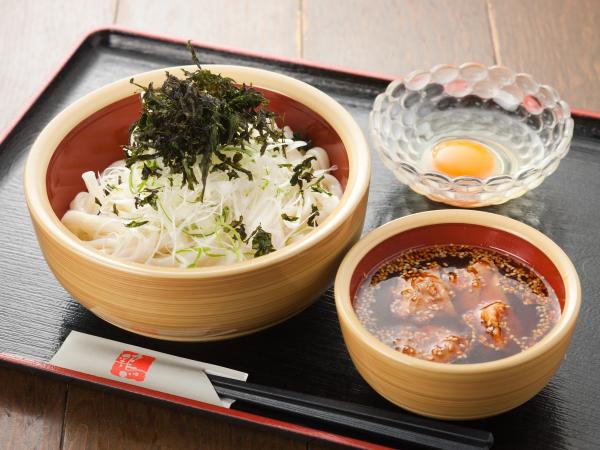 Udon noodles in chicken broth