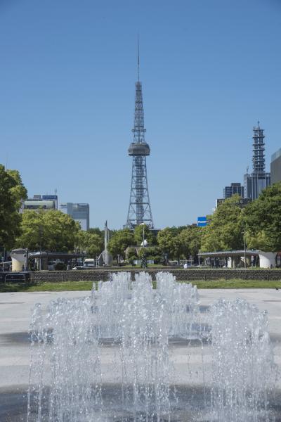 遠くから撮影したテレビ塔