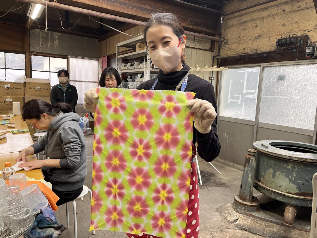 【有松絞・染め体験】まり木綿の色彩世界!春の有松絞り「半袖カットソー」ツアー