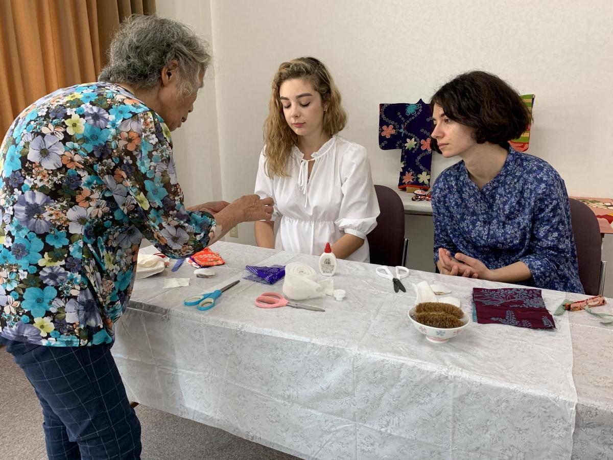 Seashell hina doll making-experience